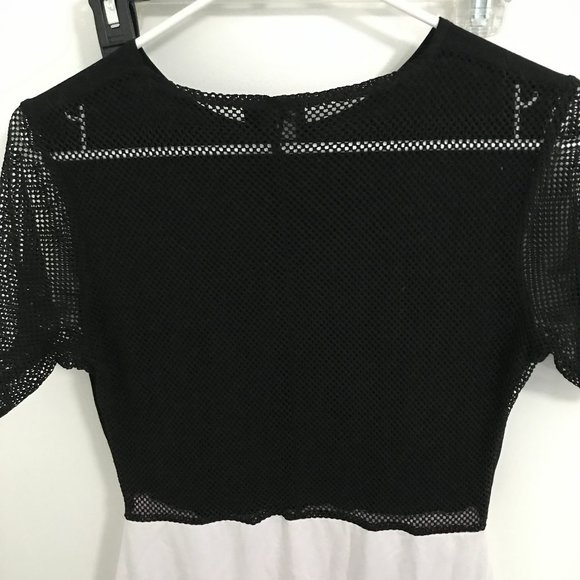 ASOS Mesh Asymmetric Hem Bodycon Dress - Picture 7 of 7